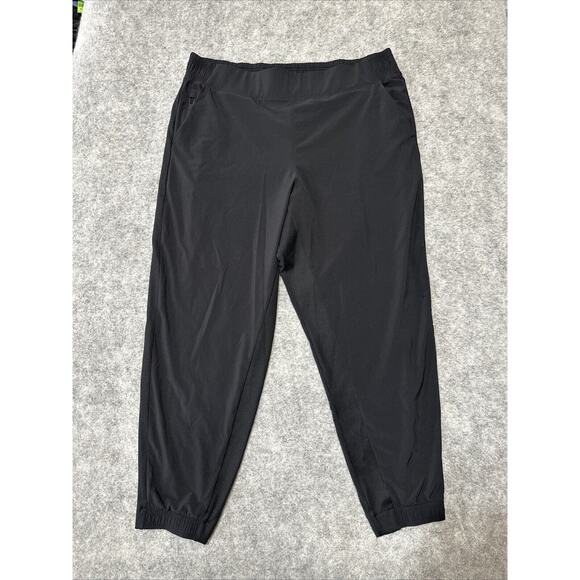 Athleta Pants - Athleta Brooklyn Jogger Women's Pants Size 18 Black Dark Wash Stretchable Pants